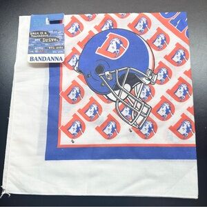 Vtg NWT Broncos Bandanna Scarf 1995 Made In USA NFL Football Sports Memorabilia